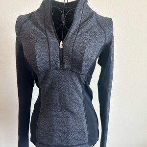 lululemon athletica Gray and Black Women's Reversible half zip